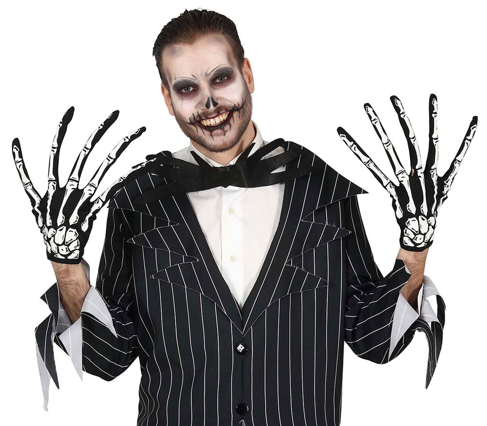 halloween skelett handschuhe XXL Finger Skelett Handschuhe – Kostüme.com